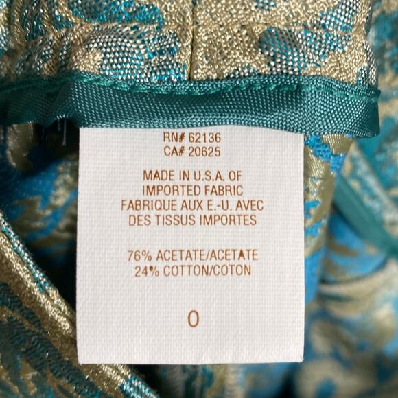 MARCIANO VINTAGE FLORAL BROCADE FLARE TROUSERS Women's 0 - Picture 5 of 7